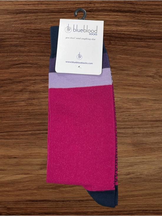 Blueblood Other - Blueblood Pink Crew Socks with Stitch Print. OS